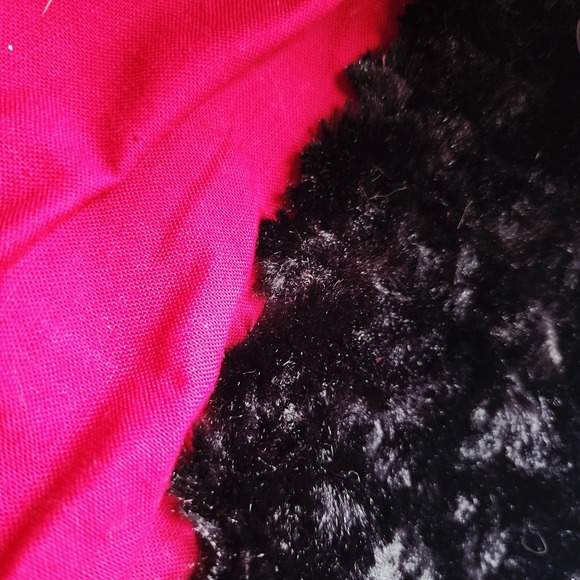 Vintage Elephant Tapestry Cape Faux Fur Trim Boho Ethnic Heavy Wrap Cotton Blend - Picture 12 of 16